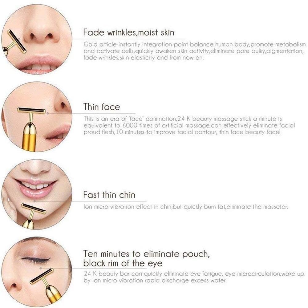 24K Gold Vibrating Beauty Roller
