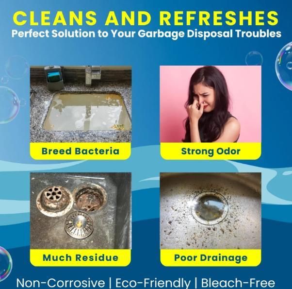 Kitchen & Bathroom Lemon Fresh Deep Cleaning Bubble Tablets – 24 Pack