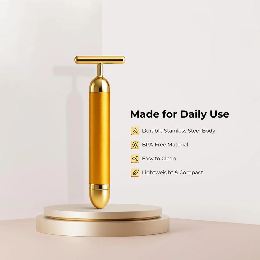 24K Gold Vibrating Beauty Roller