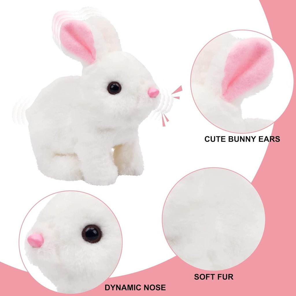 Bunny Toy, Hopping Bunny Toy Interactive Electronic Pet with Sounds and Movement