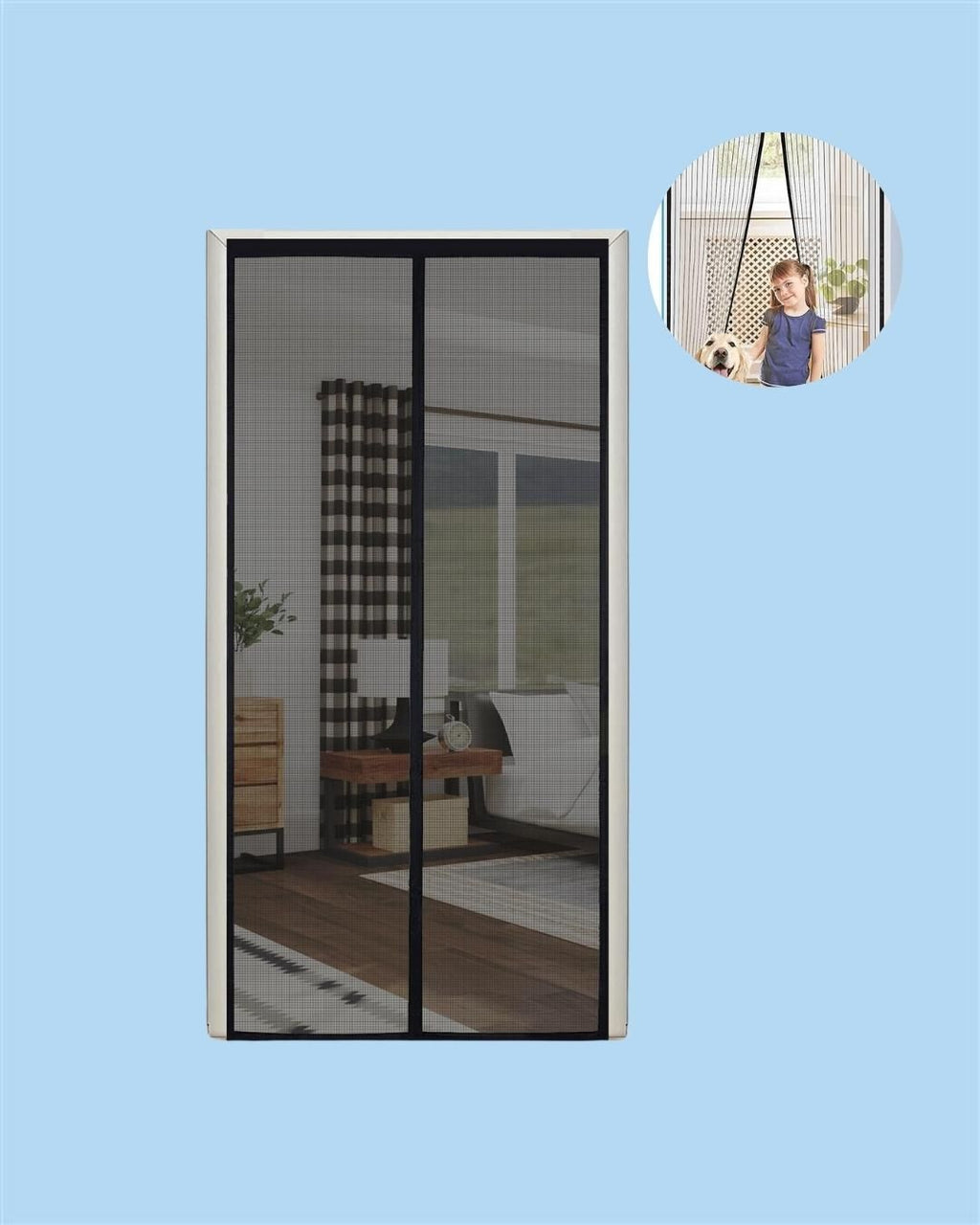 Magnetic Mesh Door Curtain for Mosquito & Fly Protection